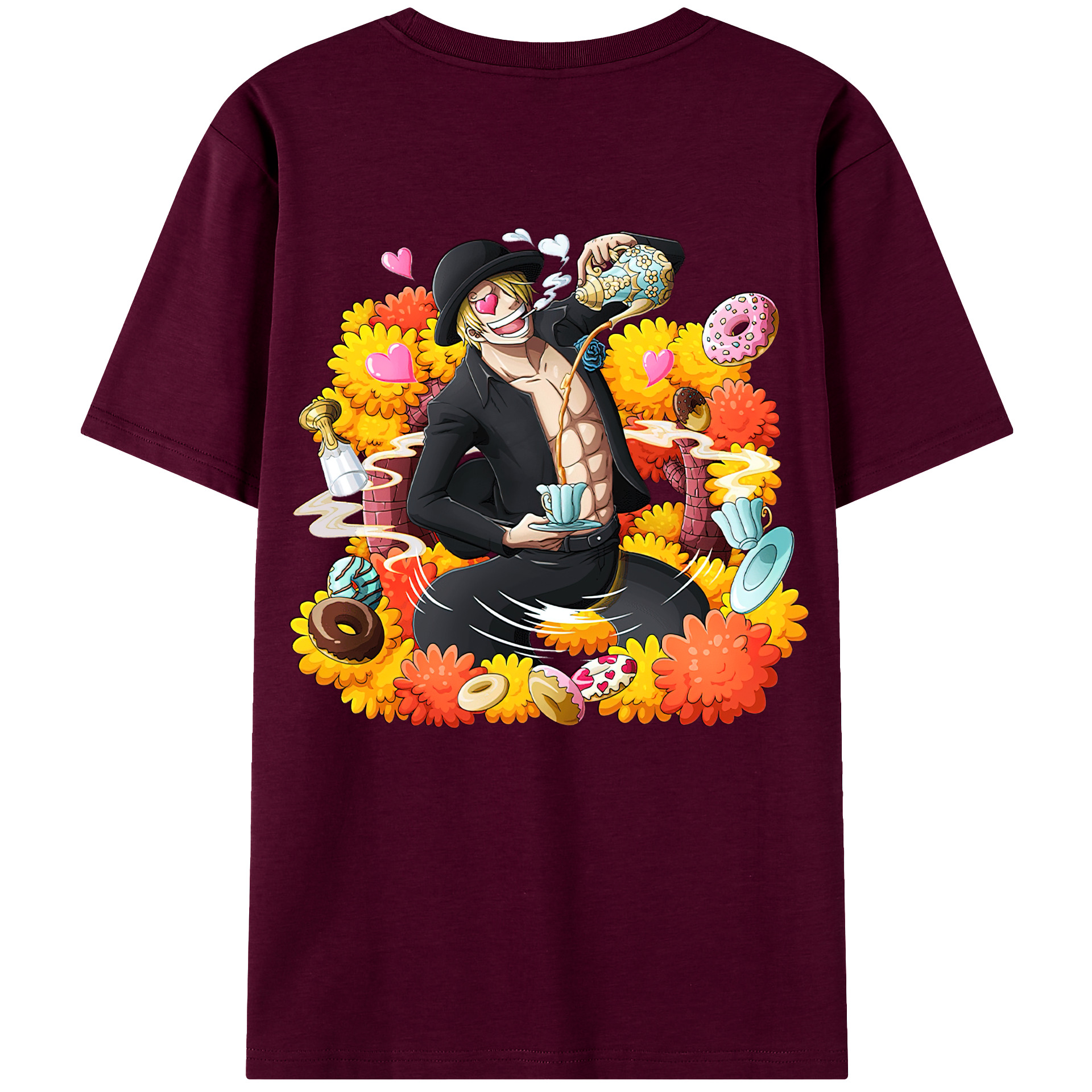 （画像用） ワンピース サンジ ONE PIECE Sanji レディース半袖Tシャツ(バックプリント)